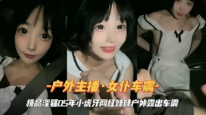 女仆装小虎牙网红妹妹户外车震